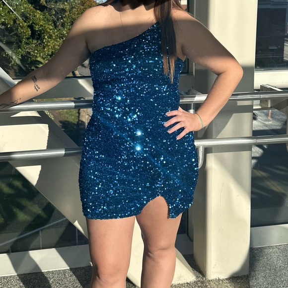 Blue Homecoming Dress - Picture 3 of 3